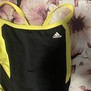 Adidas Black and Yellow Vortex Swimsuit